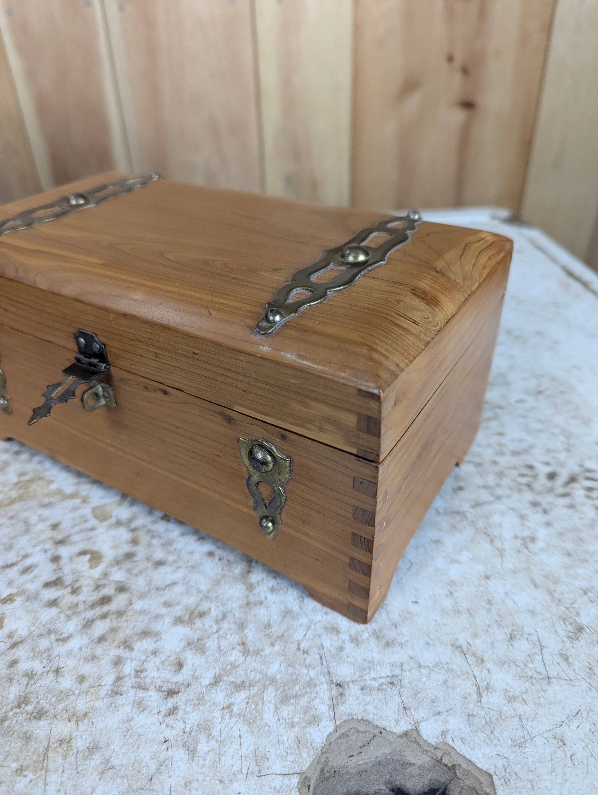 Cedar Storage Box with Metal Accents - view 3