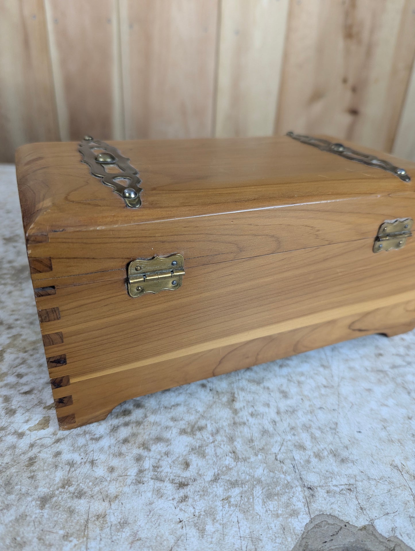 Cedar Storage Box with Metal Accents - view 4