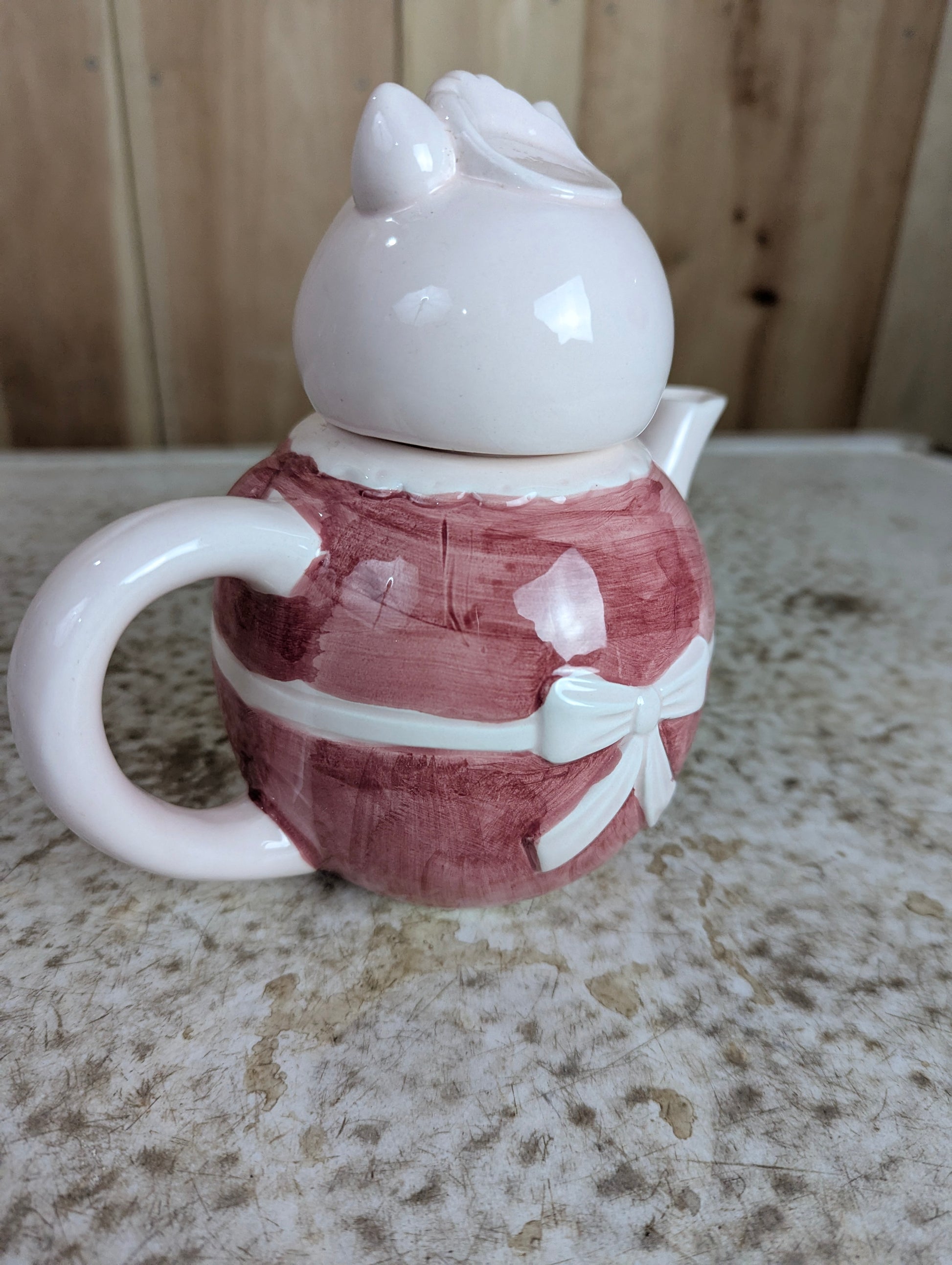 Ceramic Pig in Maid Uniform Teapot - view 2