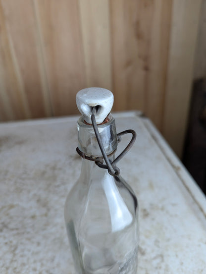 Citrate of Magnesia Glass Medicine Bottle with Ceramic & Wire Bail Stopper - view 3
