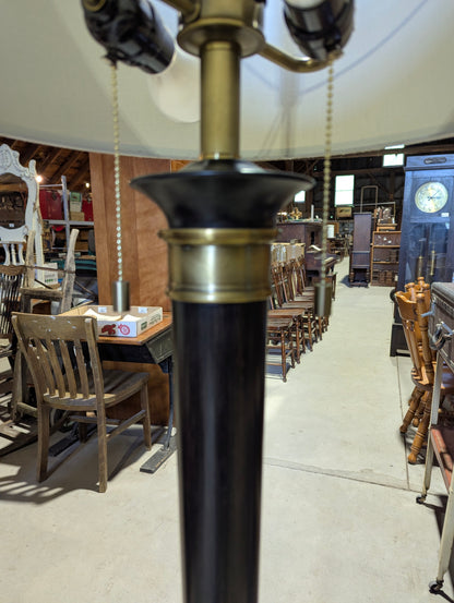 Contemporary 57.5" Ebony and Brass Floor Lamp - view 3
