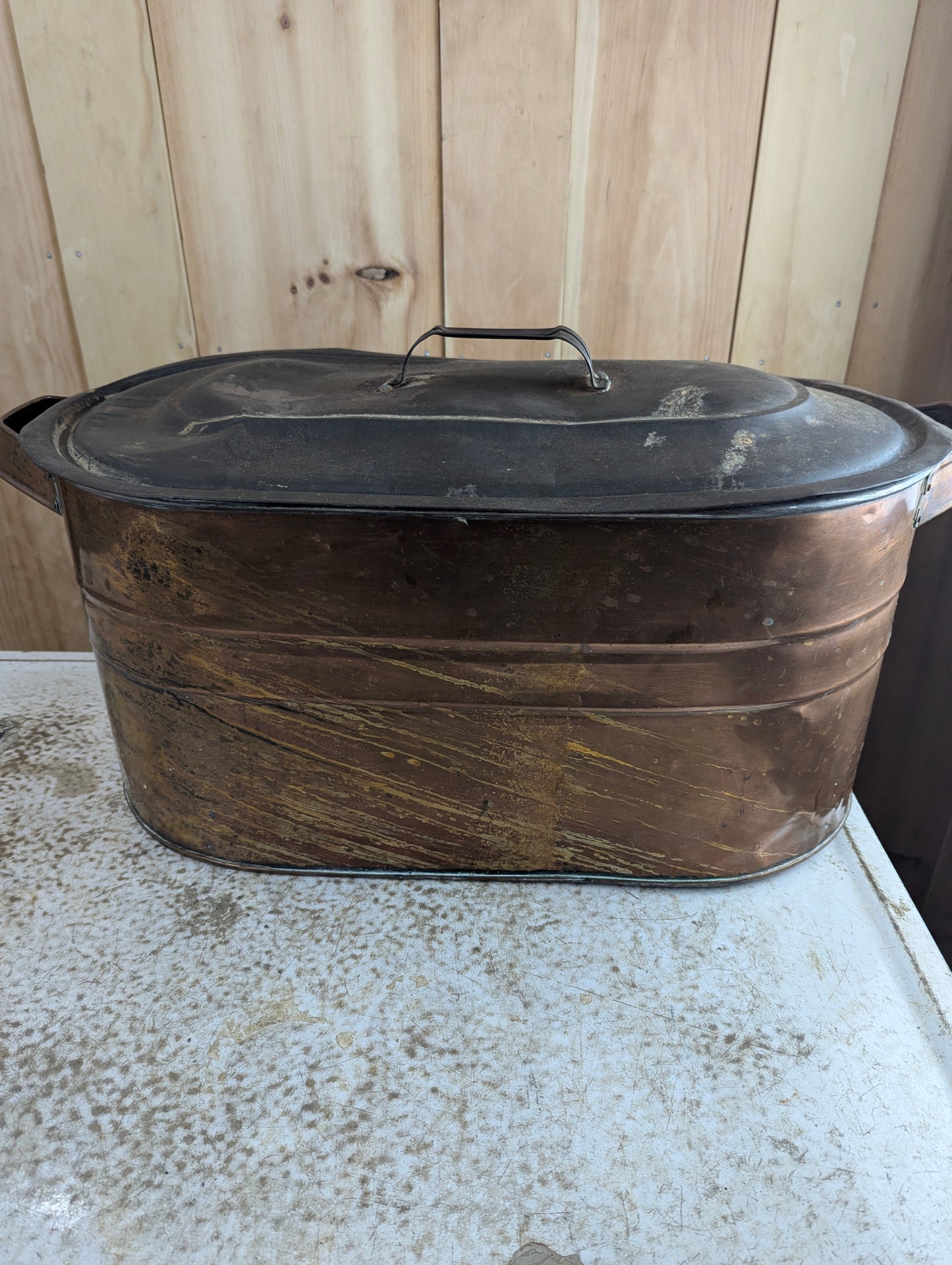 Copper Boiler Tub with Lid