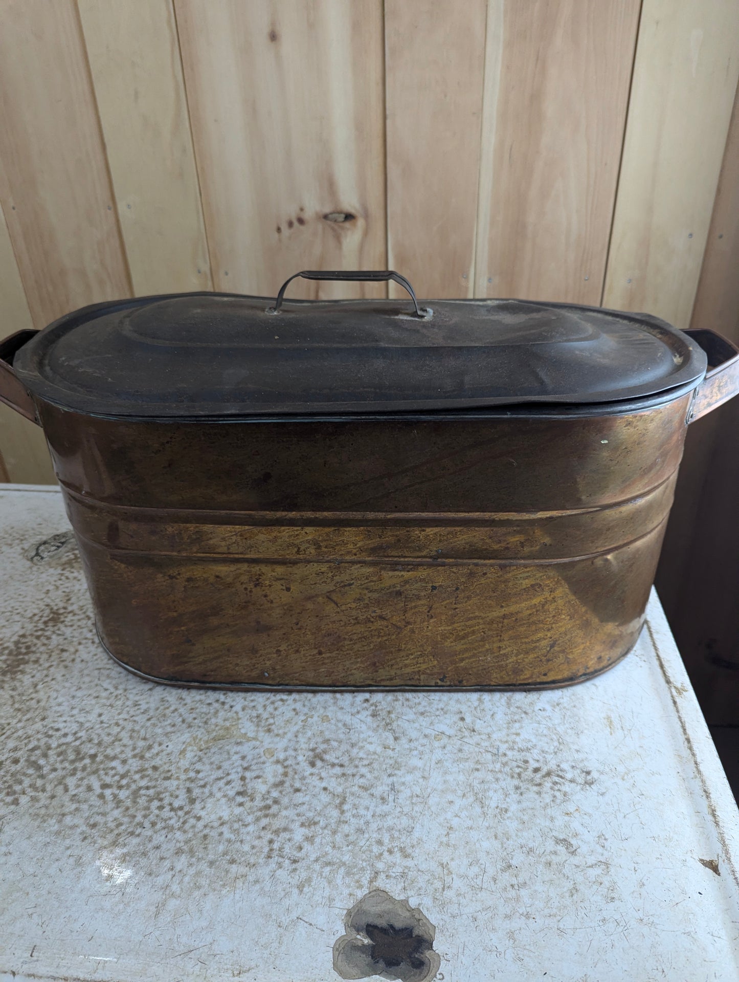 Copper Boiler Tub with Lid - view 2