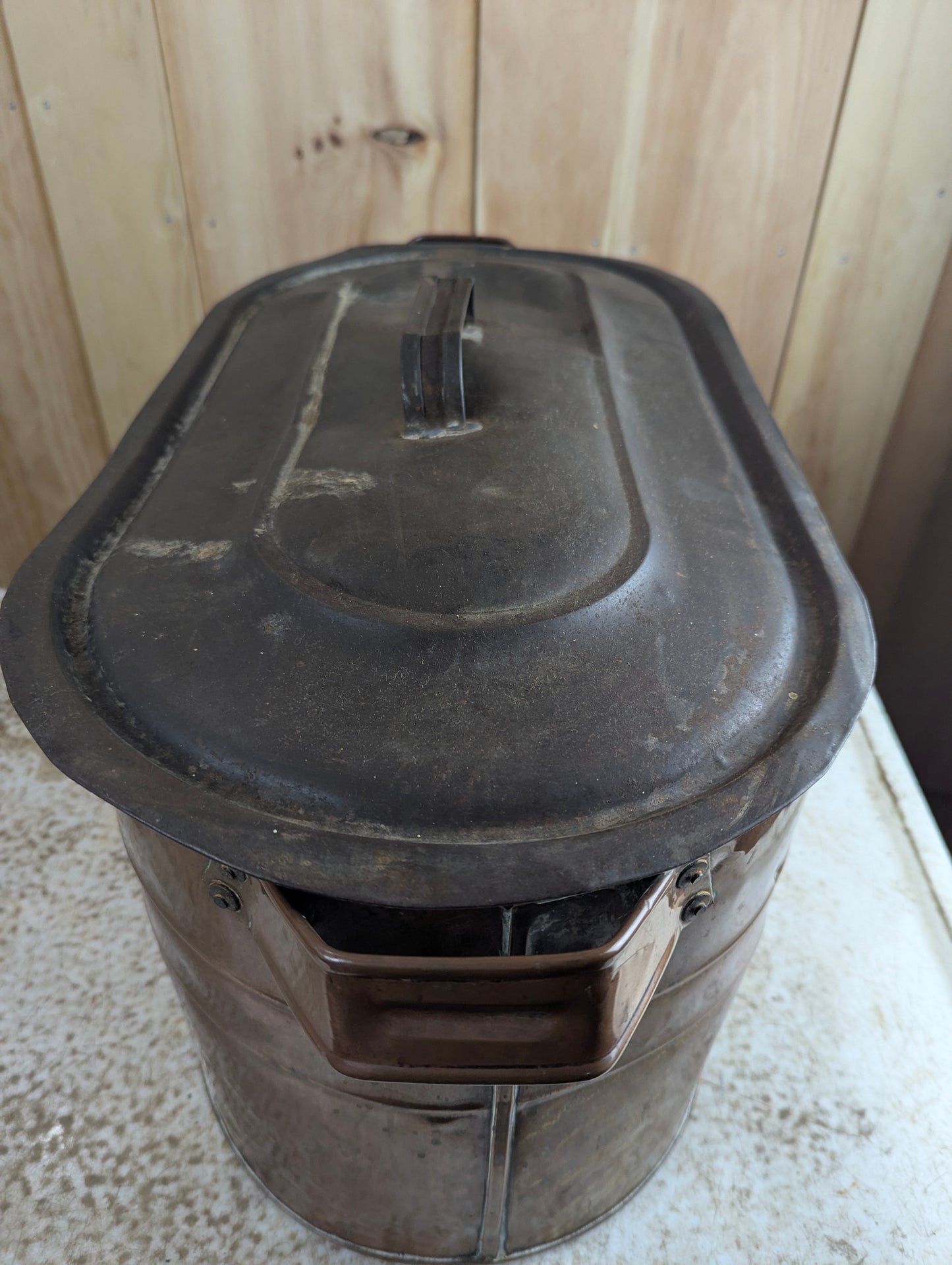 Copper Boiler Tub with Lid - view 3