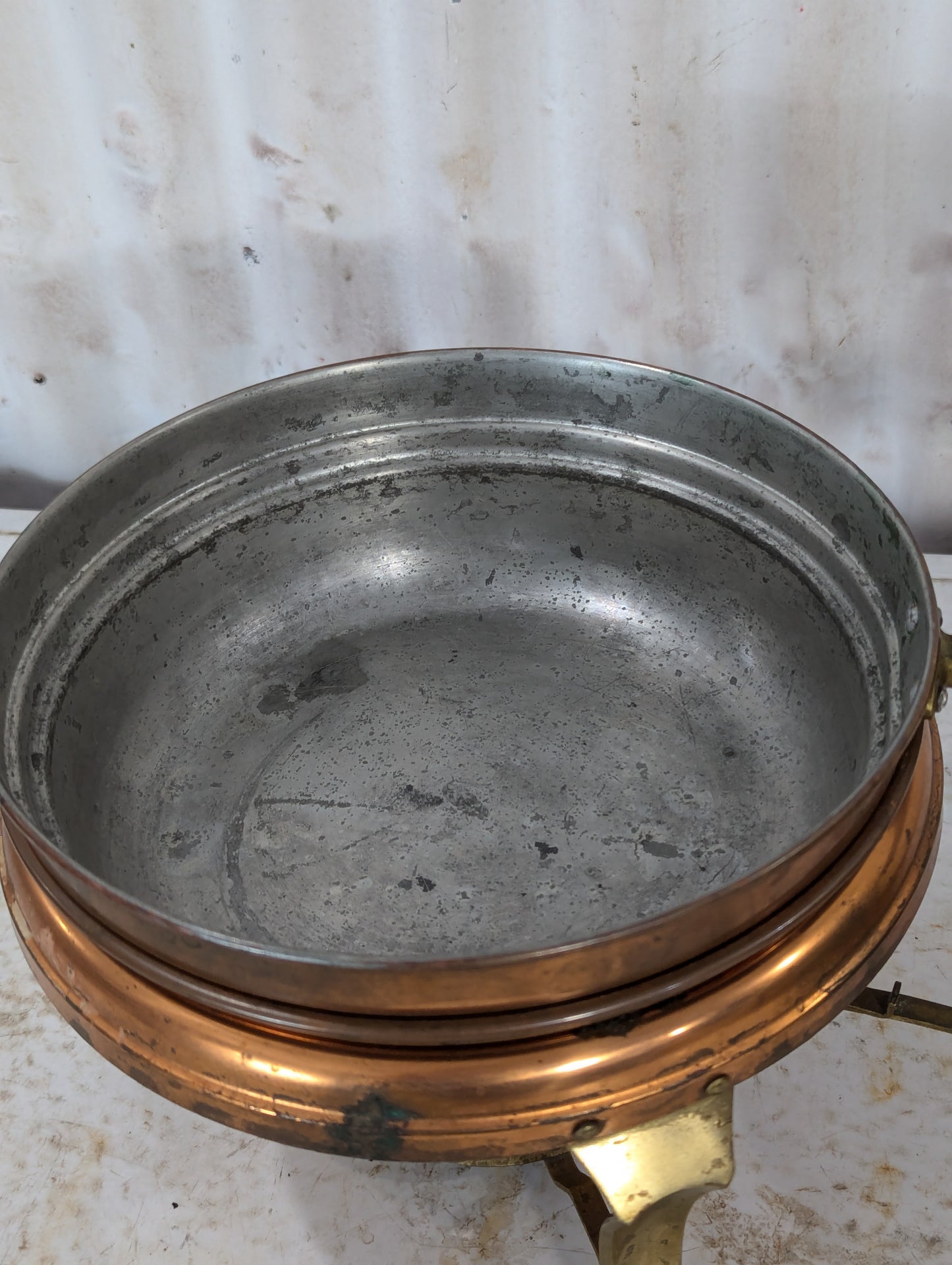 Copper Chafing Dish with Burner - view 2