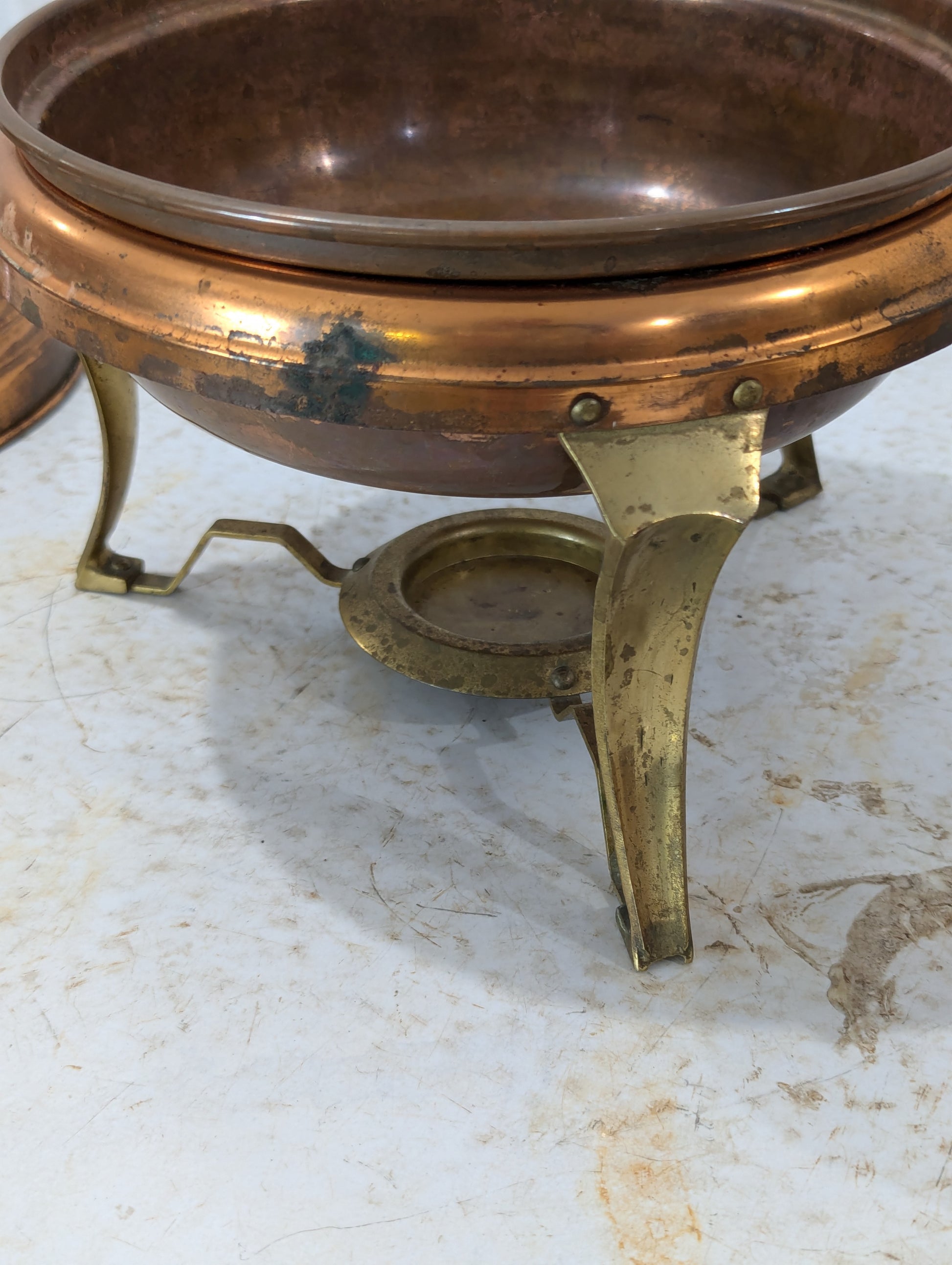 Copper Chafing Dish with Burner - view 6