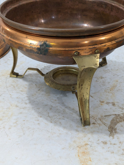 Copper Chafing Dish with Burner - view 6