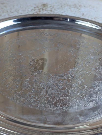 Coronet Plate Silver Plated Brass 12.5" Tray - view 2