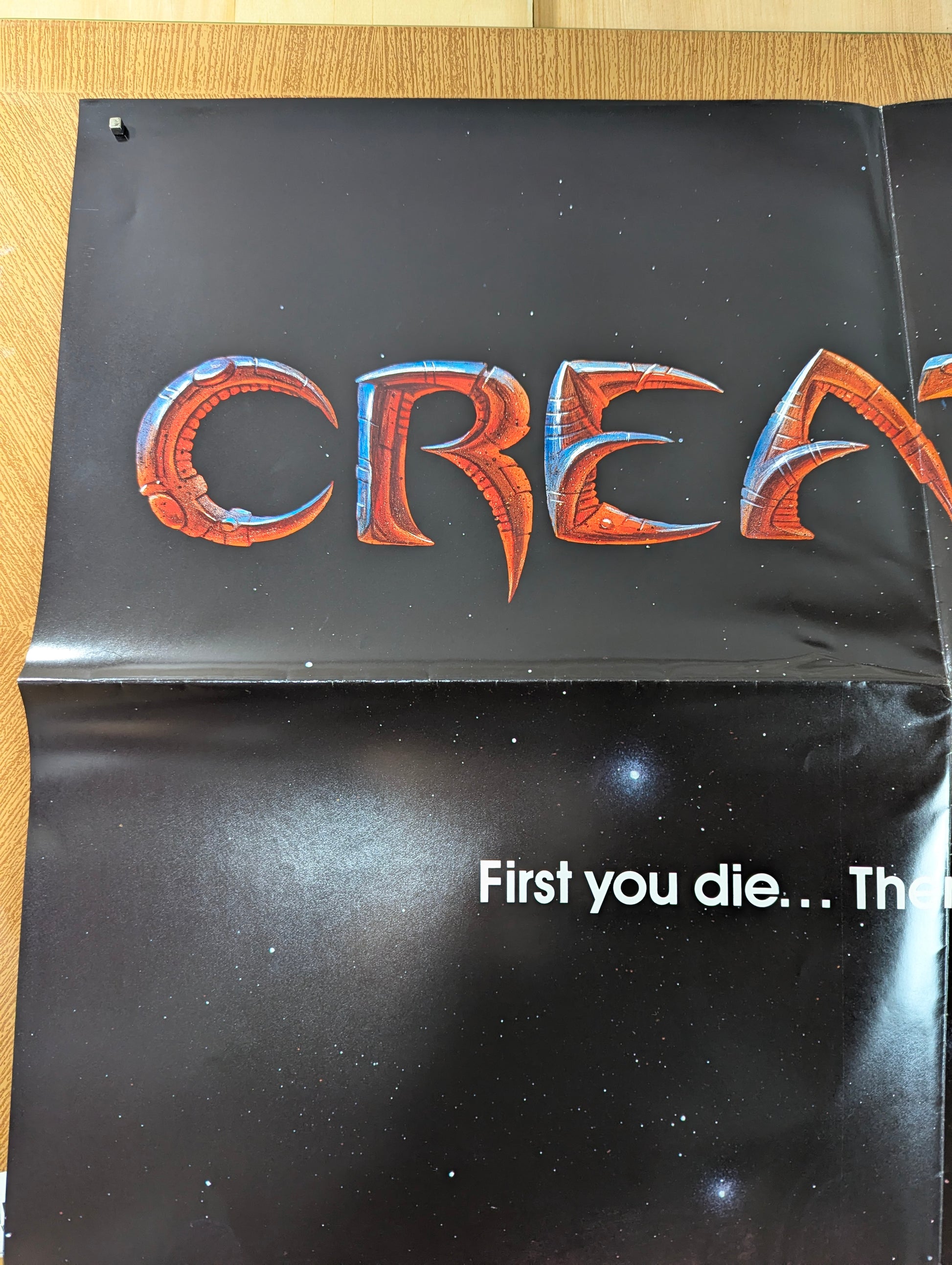 Creature (1985) Retro Original Horror Movie Poster one sheet folded - view 3