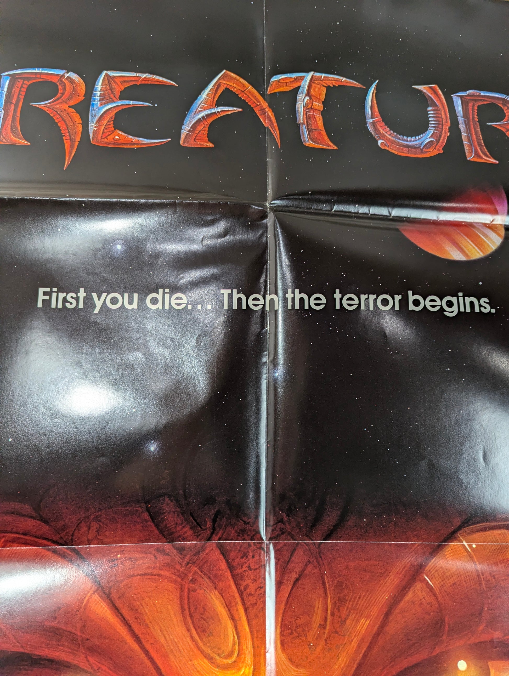 Creature (1985) Retro Original Horror Movie Poster one sheet folded - view 7