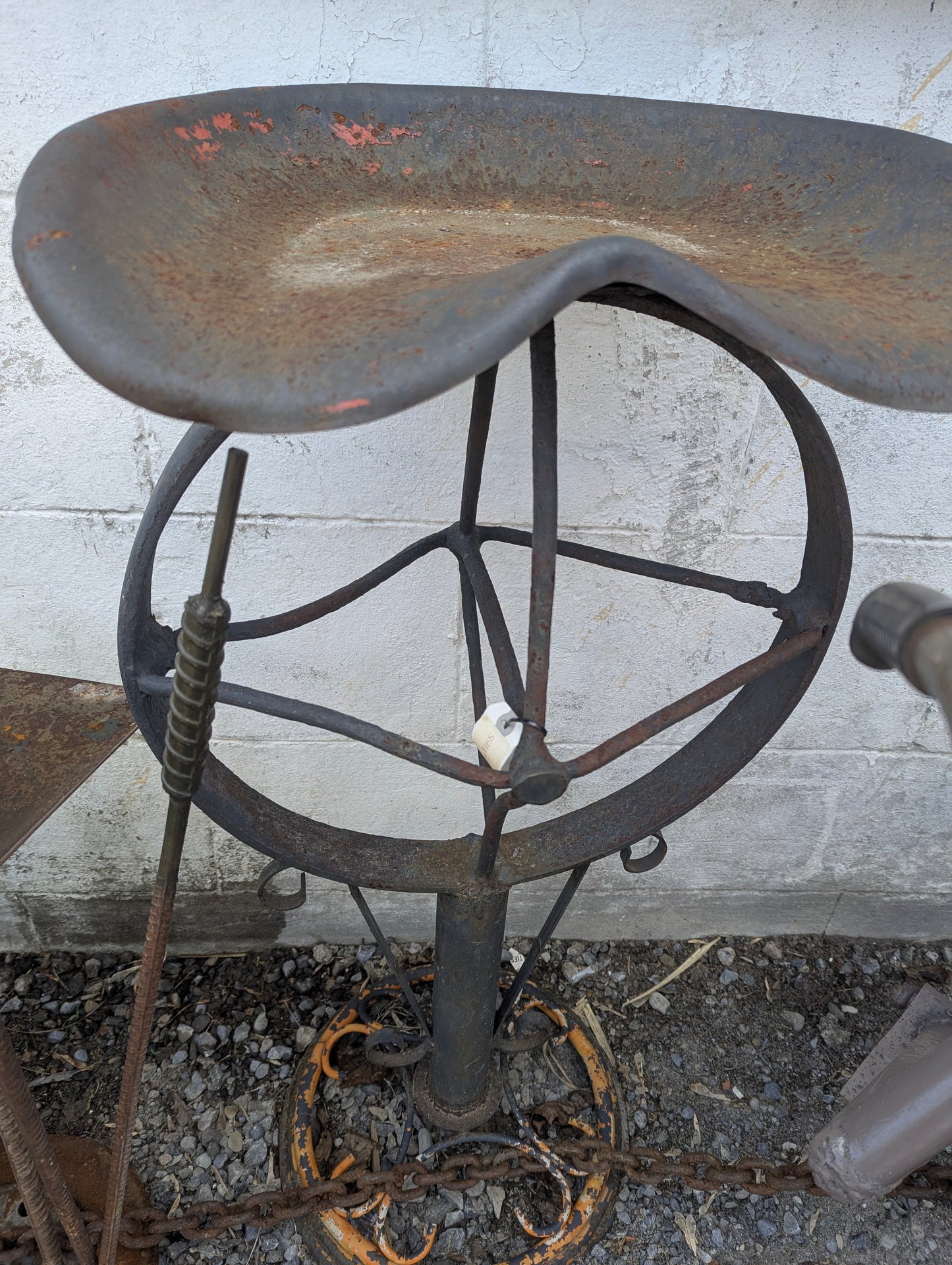 Custom Made Tractor Seat Plant Stand - view 2