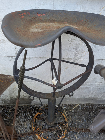 Custom Made Tractor Seat Plant Stand - view 2