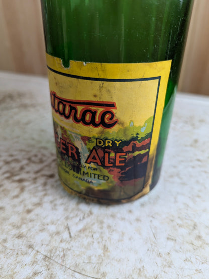Early 30oz Catarac Dry Pale Ginger Ale Consumers Glass Paper Label Soda Bottle - view 4
