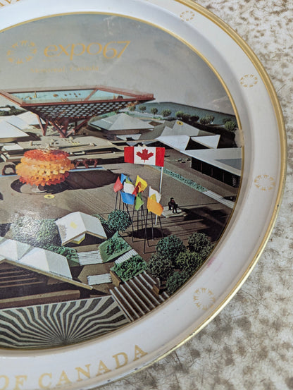 Expo 67 Model of Pavilion of Canada Metal Collectible Tray - view 4