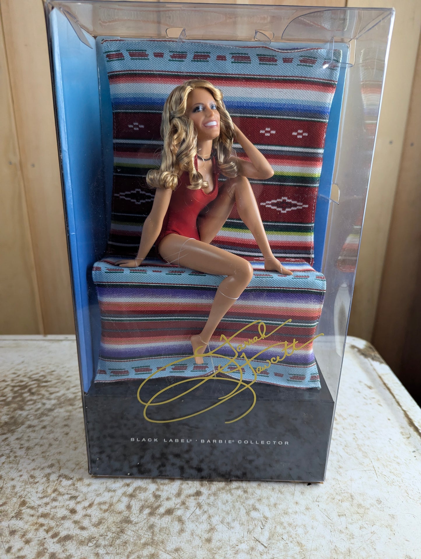 Farrah Fawcett Black Label Barbie Doll Matel V7161 NRFB - view 7