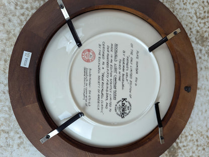 'Father's Help' Norman Rockwell Framed Knowles Collector Plate - view 3