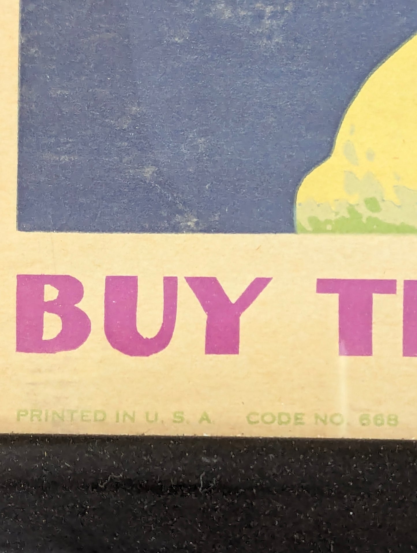 Framed 1930s Sunkist Lemon Trolley Sign Advertisement - view 5