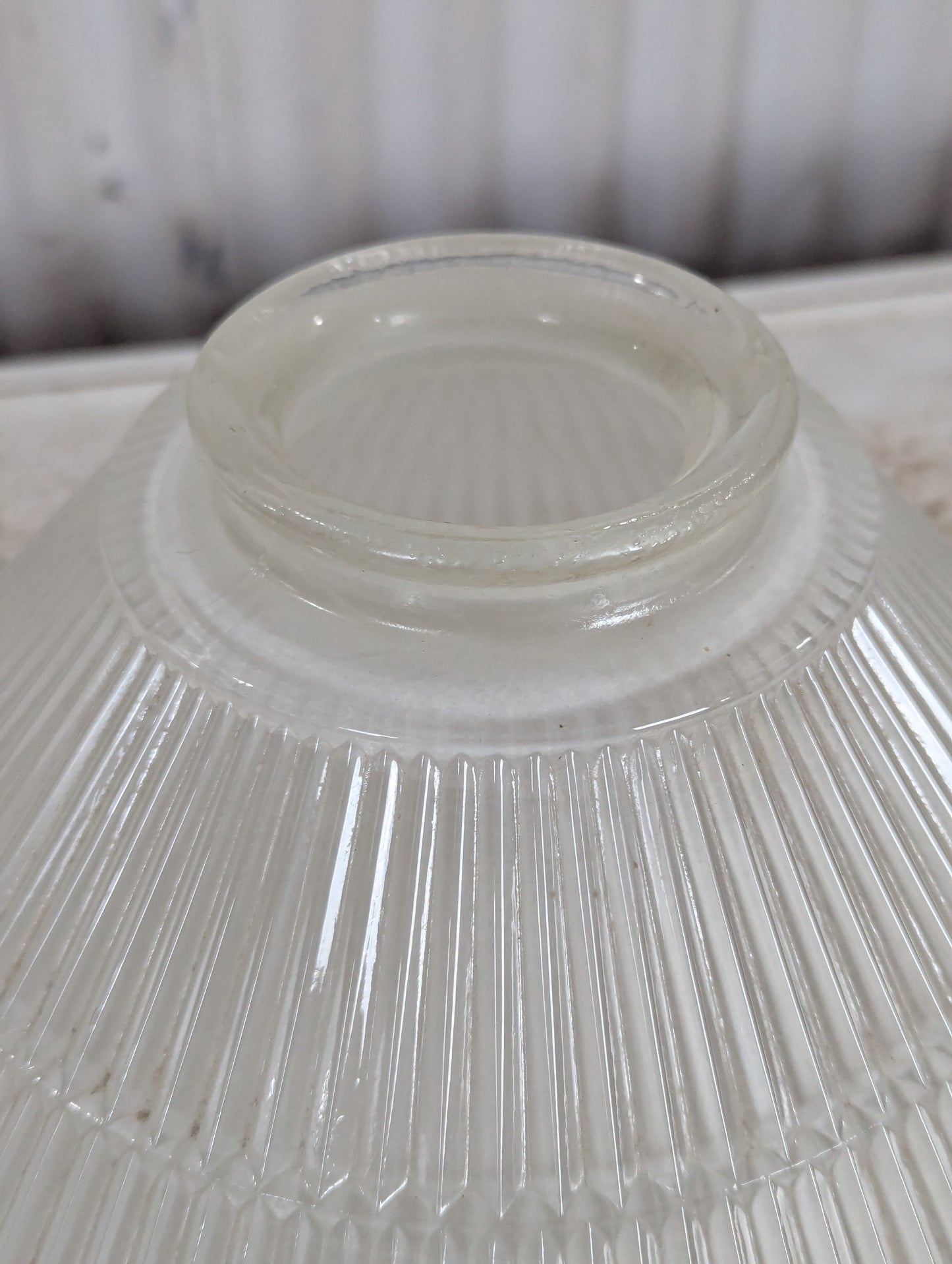 Frosted Ribbed Glass Light Shade - view 2