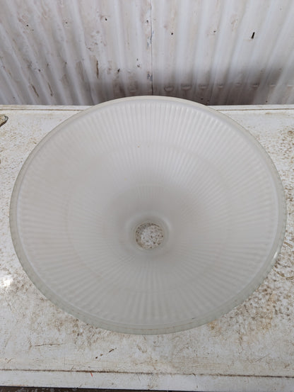 Frosted Ribbed Glass Light Shade - view 3