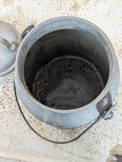 Galvanized Steel Cream Can with Lid and Handle - view 3