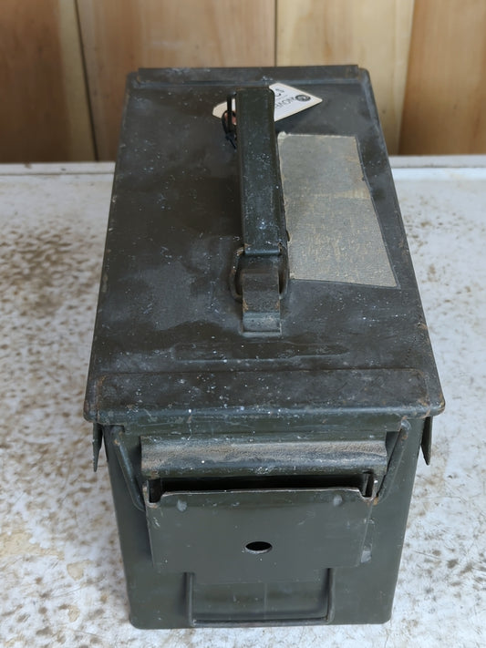 Green Vintage Metal Ammo Box