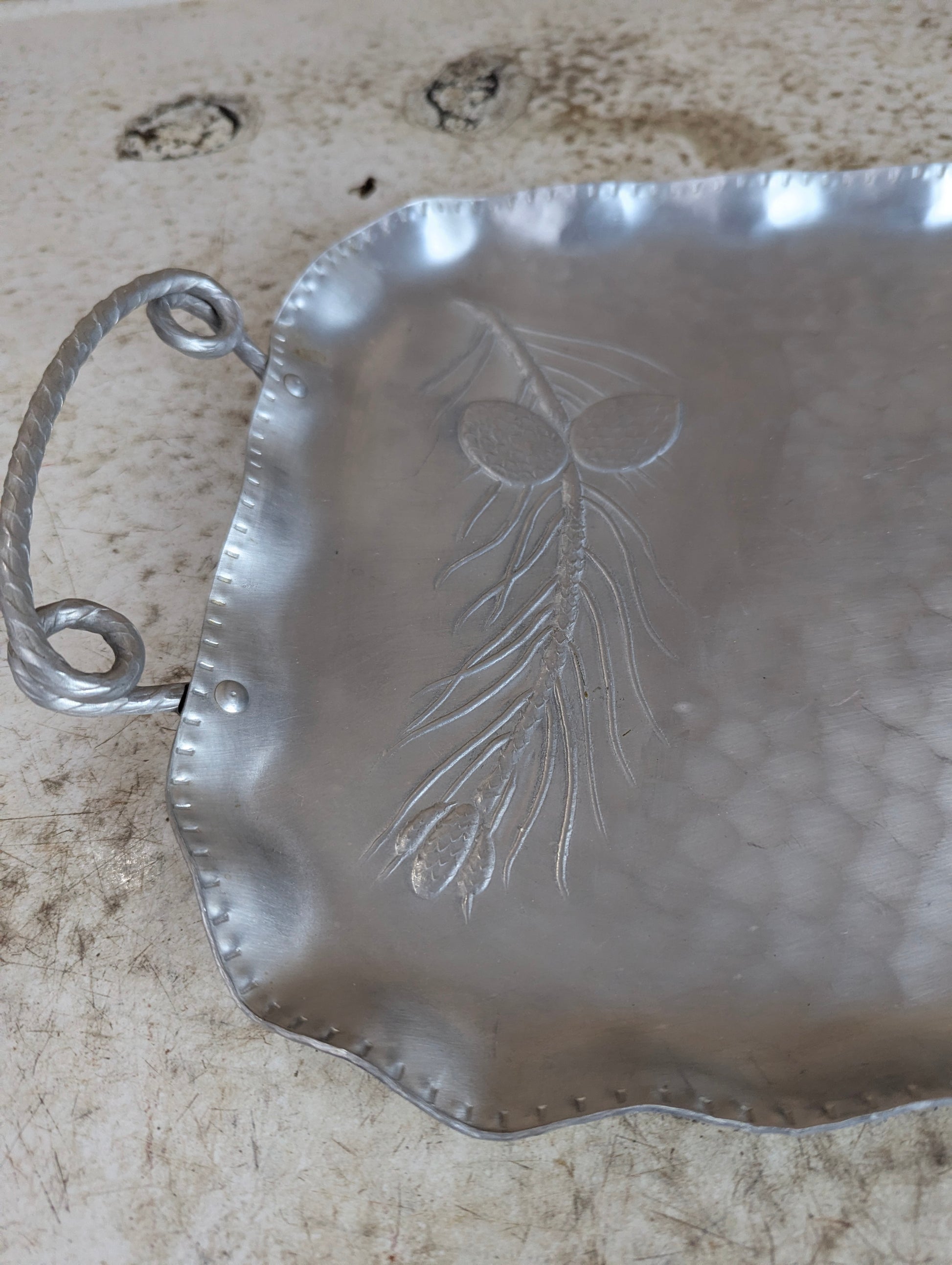 Hammered Aluminum Tray - view 2