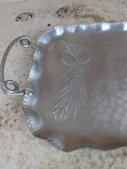 Hammered Aluminum Tray - view 2