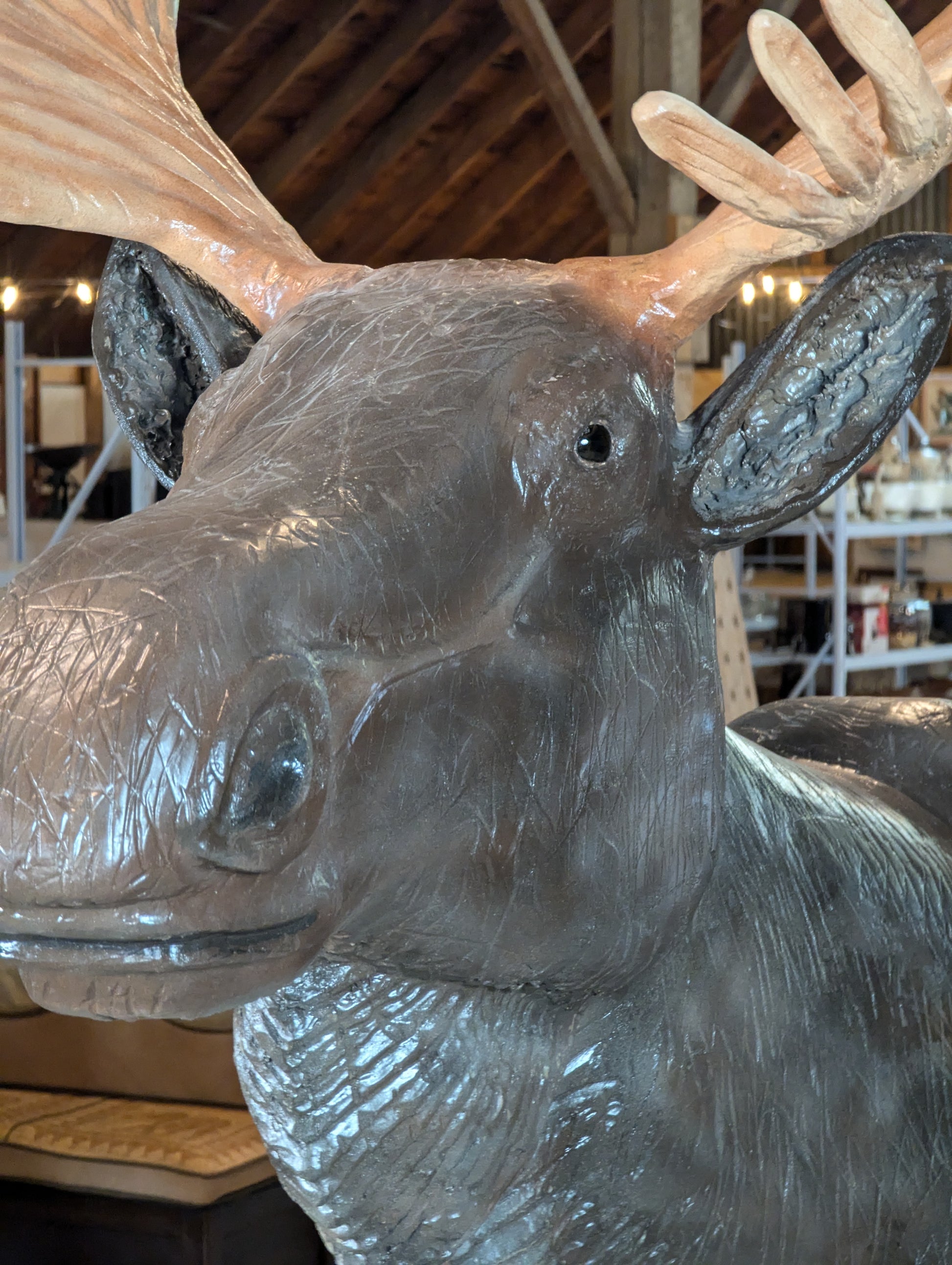 Handcrafted 8 Ft. Moose - view 5