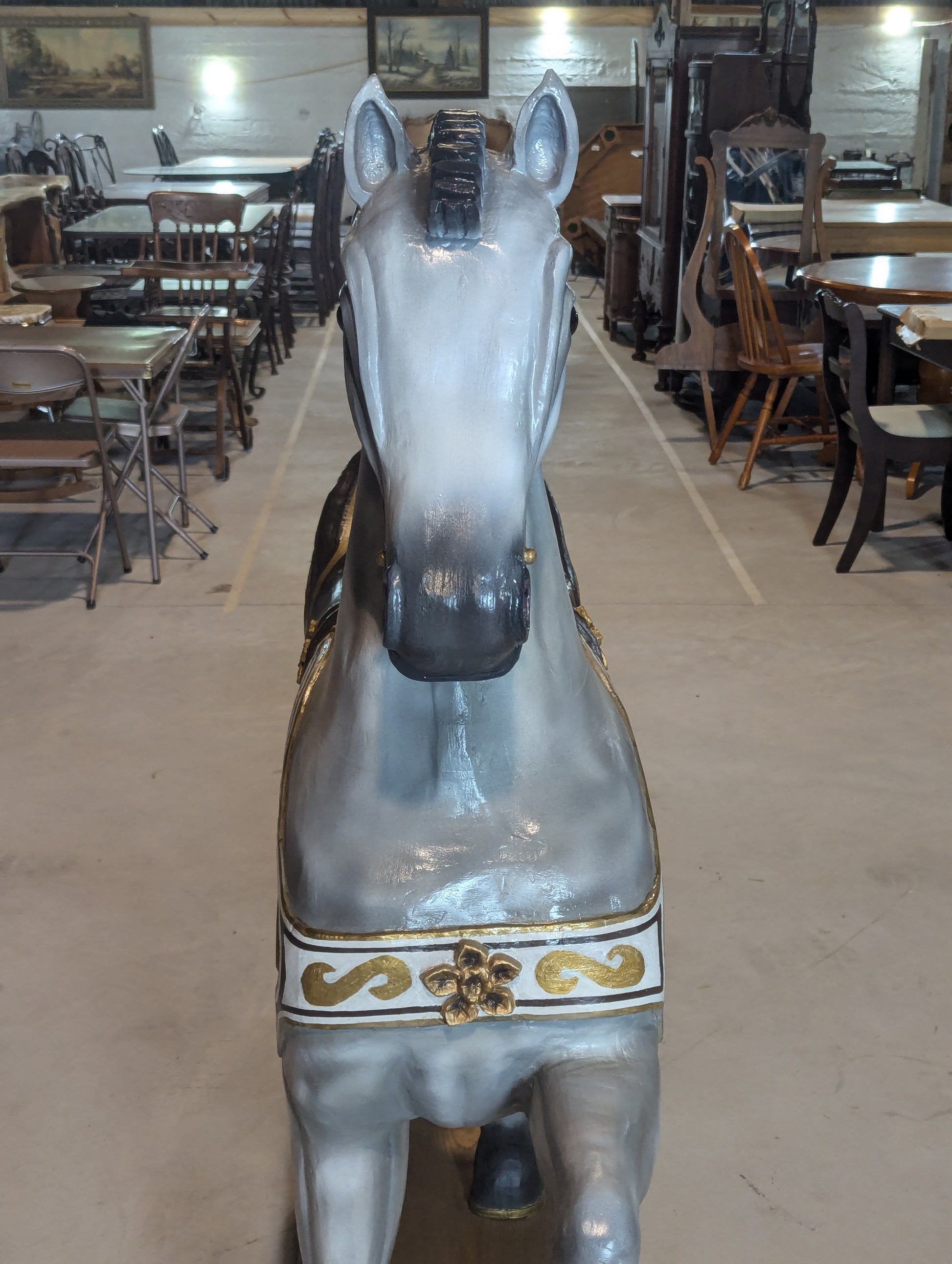 Handcrafted Solid Wood Carousel Horse - view 2