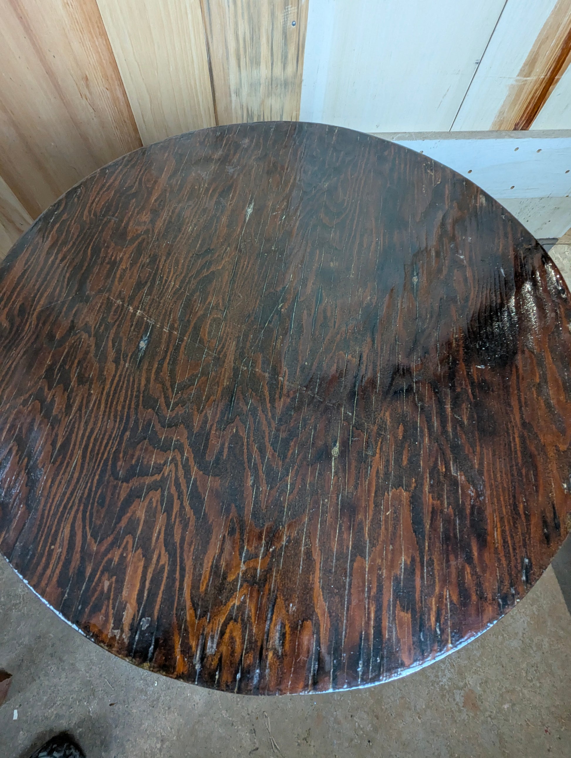 Handmade Round Side Table Plant Stand - view 2