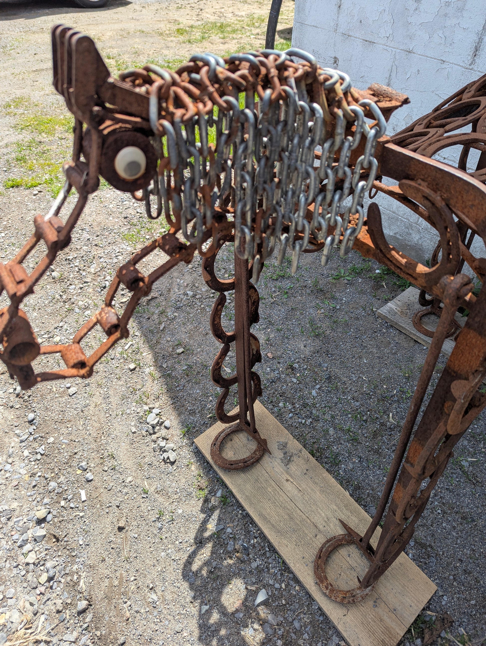 Horseshoe Scrap Art Horse - view 2