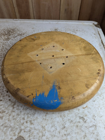 Industrial 12" Wood Stool Top - view 2