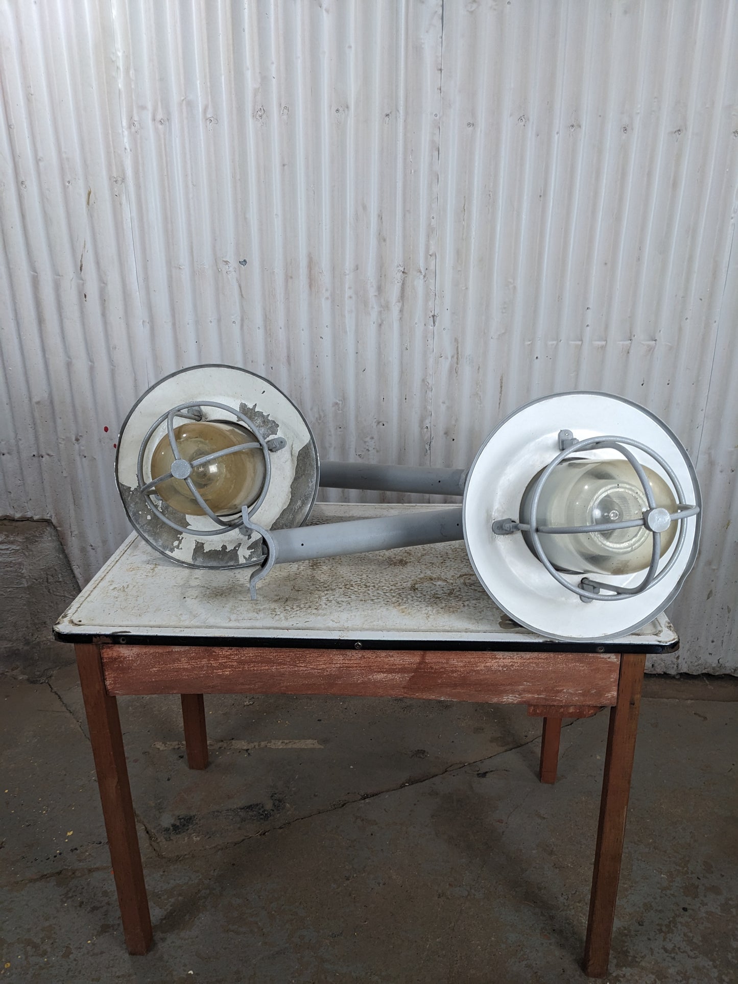 Industrial Factory Caged Lights