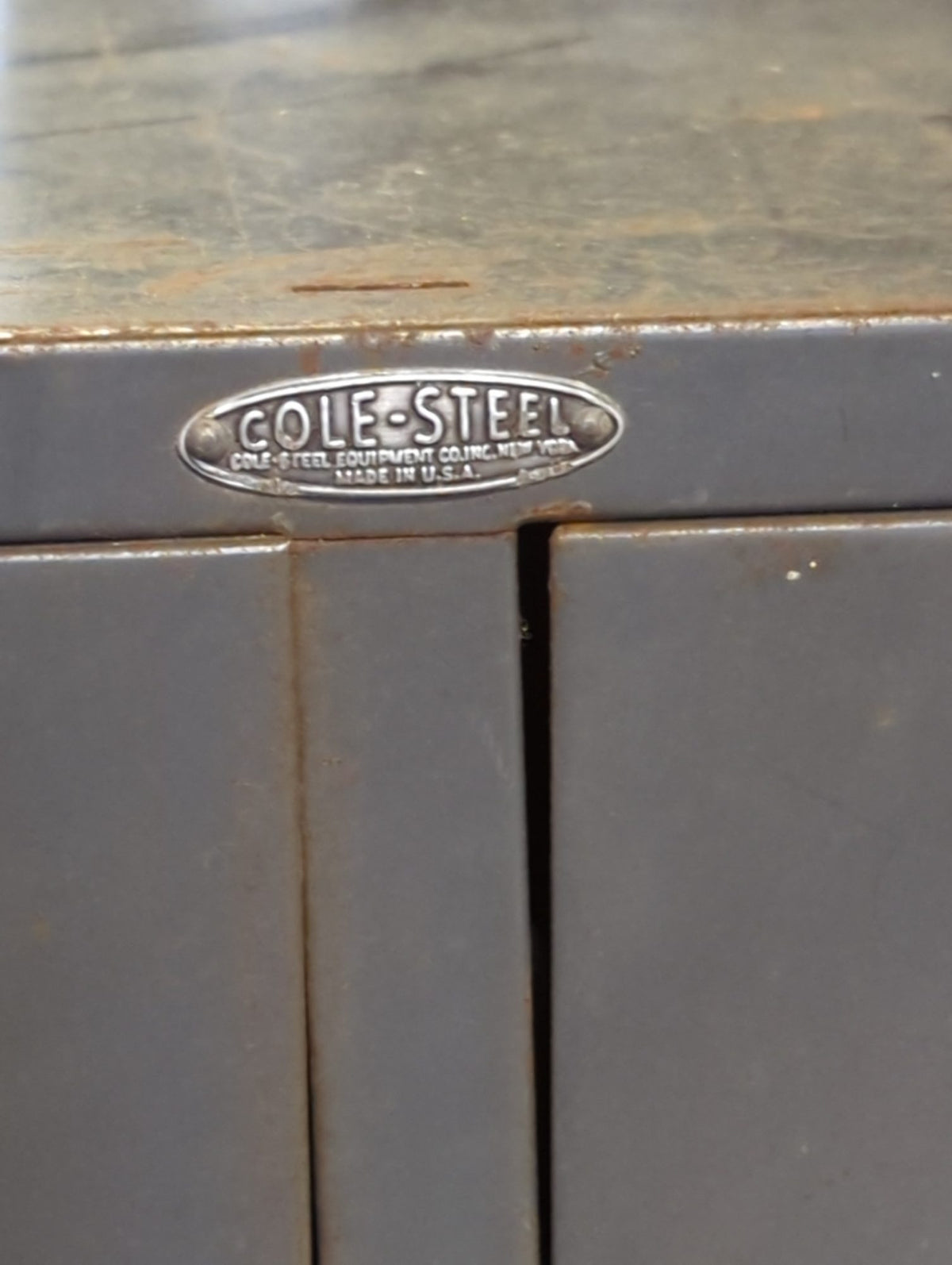 Vintage Cole-Steel Two-Drawer Metal Card File Cabinet 15 1/2" x 15" x 6 1/4