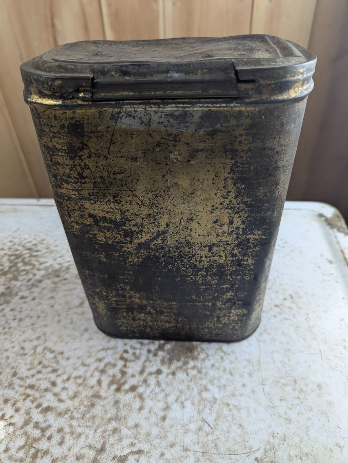 Antique Dunn & Co. Hamilton Lithographed Advertising Tin Canister