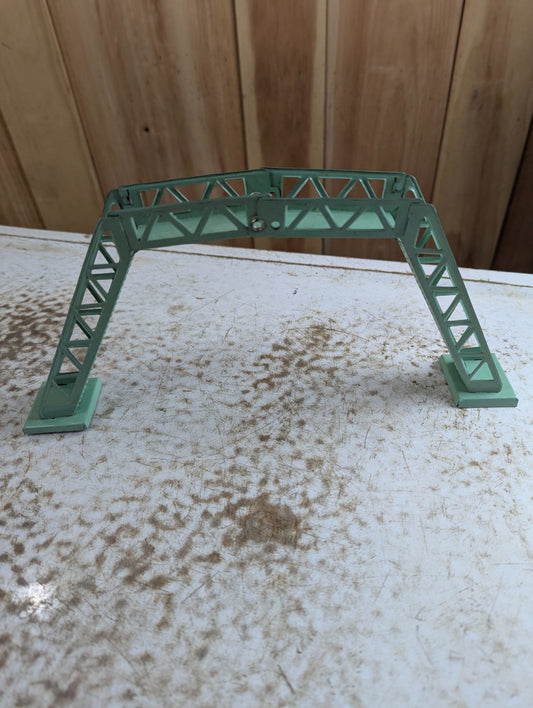 Vintage O Gauge Green Painted Metal Truss Train Bridge Trestle Section