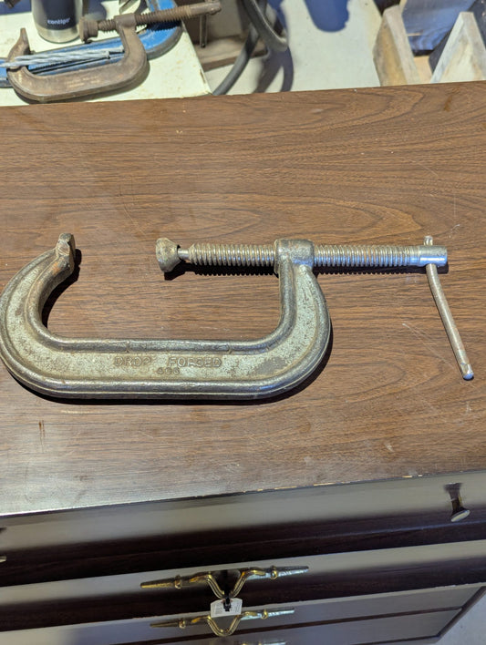 Vintage Drop Forged 406 C-Clamp with T-Handle Screw