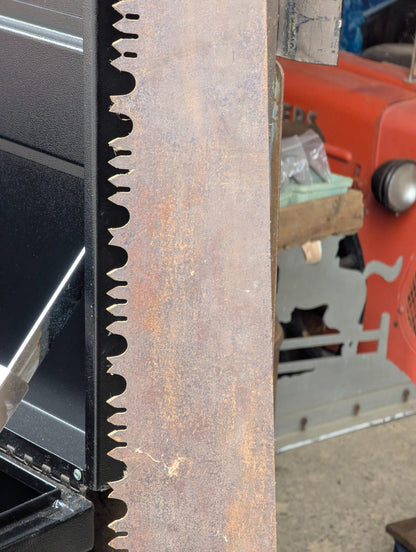 Vintage Two-Man Crosscut Saw with Wood Handle and Steel Blade
