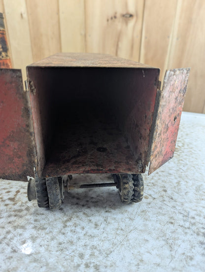 1950s Husky Transport Pressed Metal Tractor Trailer Toy Truck