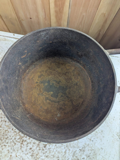 Vintage Lagostina Cast Iron Dutch Oven Pot with Loop Handles