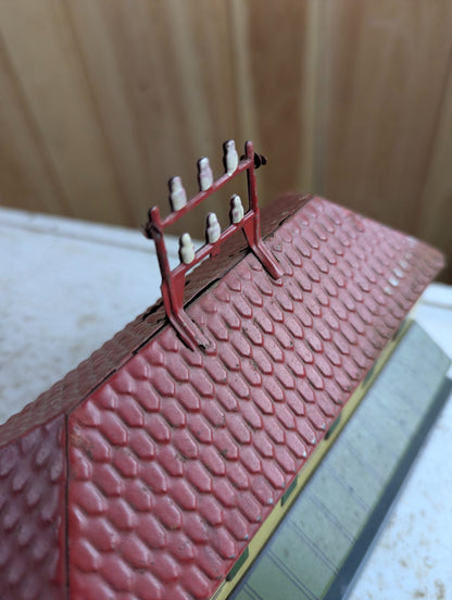 Vintage KBN Made in Germany Tin Lithograph Toy Railway Station Building