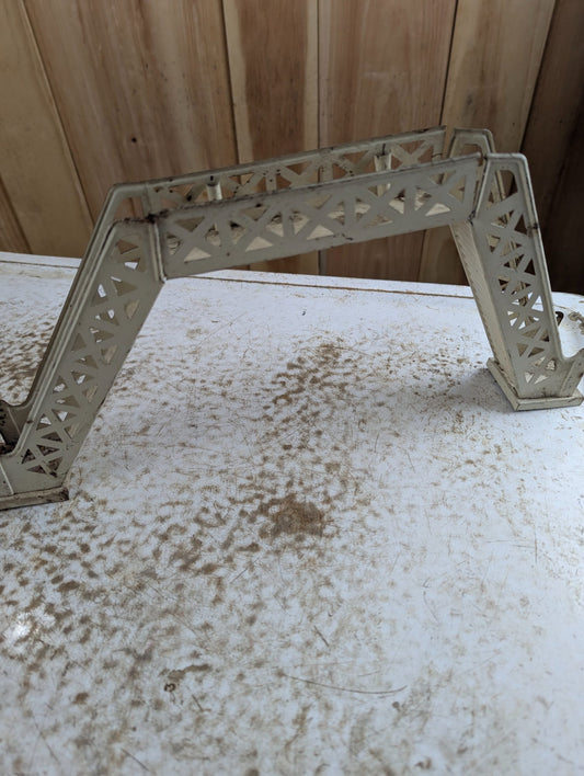 Vintage O Gauge Painted Metal Lattice Bridge Train Accessory