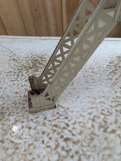 Vintage O Gauge Painted Metal Lattice Bridge Train Accessory