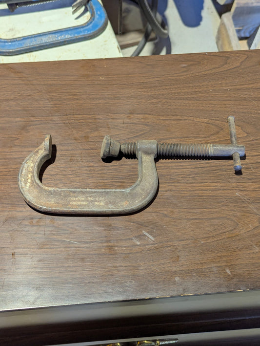 Vintage Forged Steel 404 C-Clamp Hand Tool