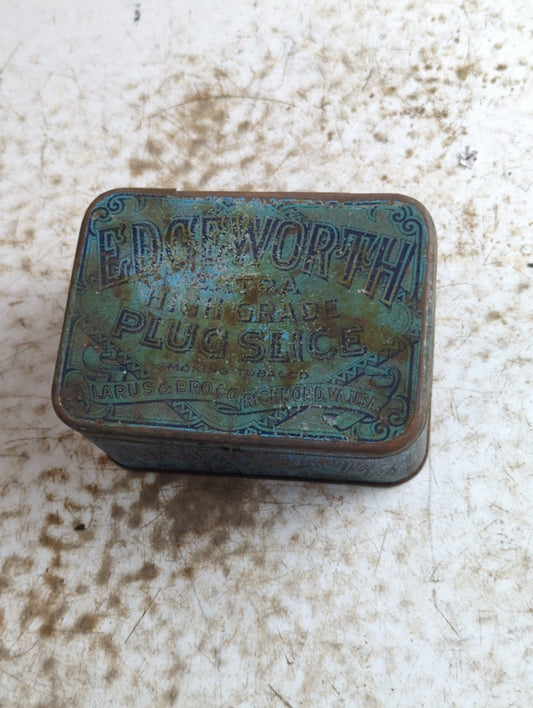 Antique Edgeworth Extra Plug Slice Tobacco Tin Larus & Bro Richmond VA