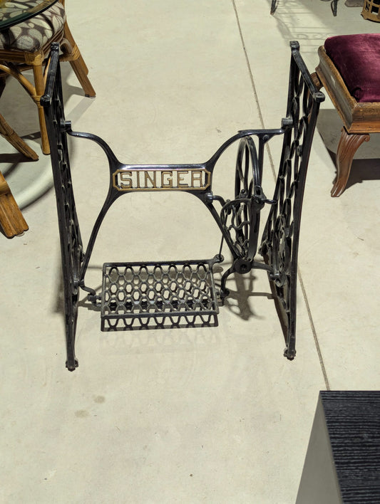 Antique Singer Cast Iron Sewing Machine Treadle Base