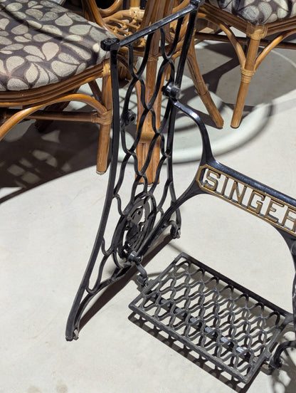 Antique Singer Cast Iron Sewing Machine Treadle Base