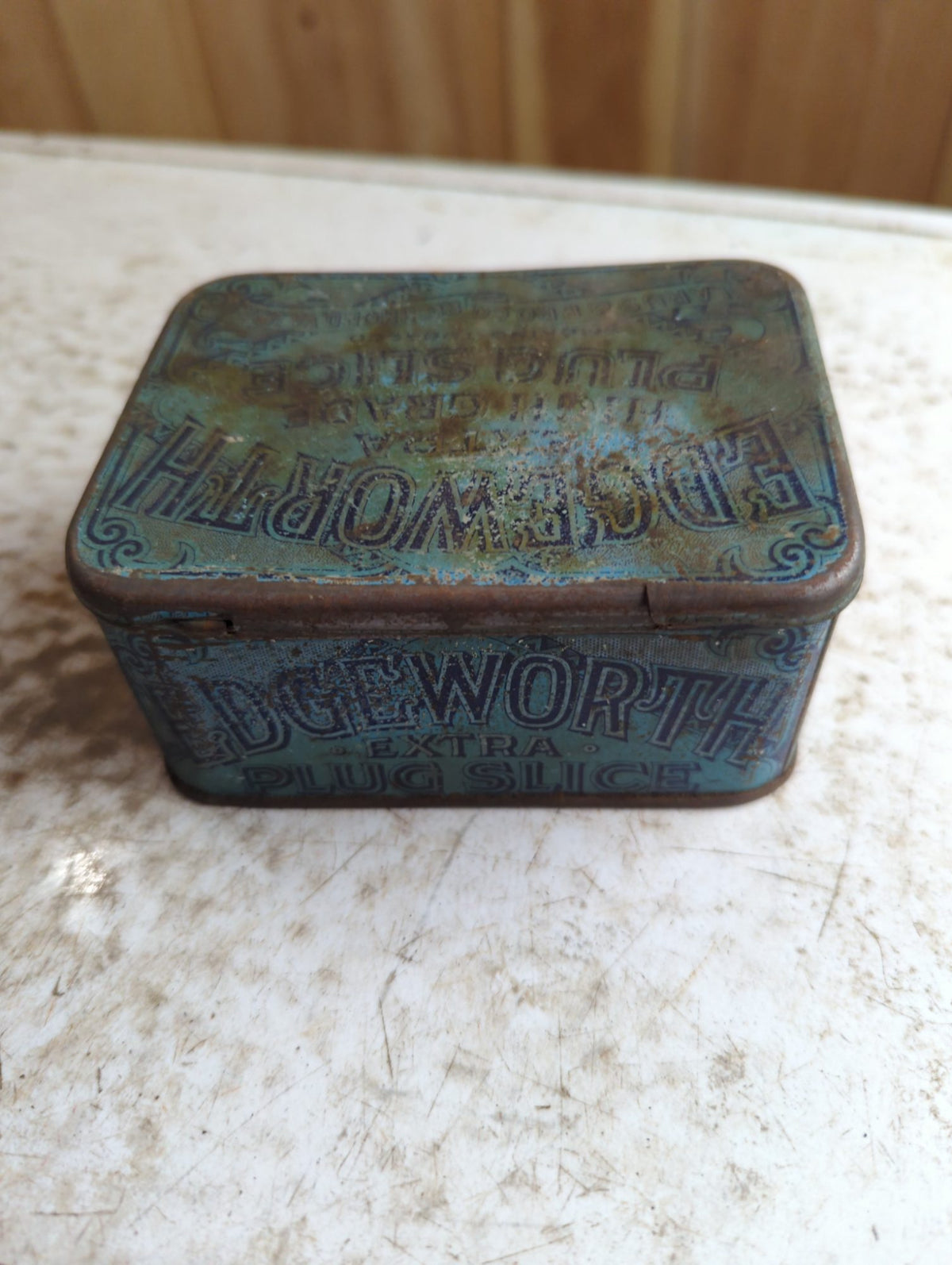 Antique Edgeworth Extra Plug Slice Tobacco Tin Larus & Bro Richmond VA