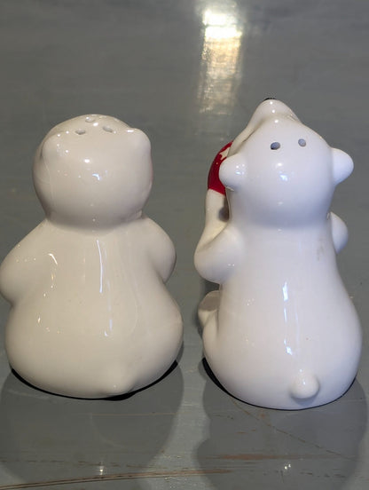 Vintage Coca-Cola Polar Bear Ceramic Salt and Pepper Shakers