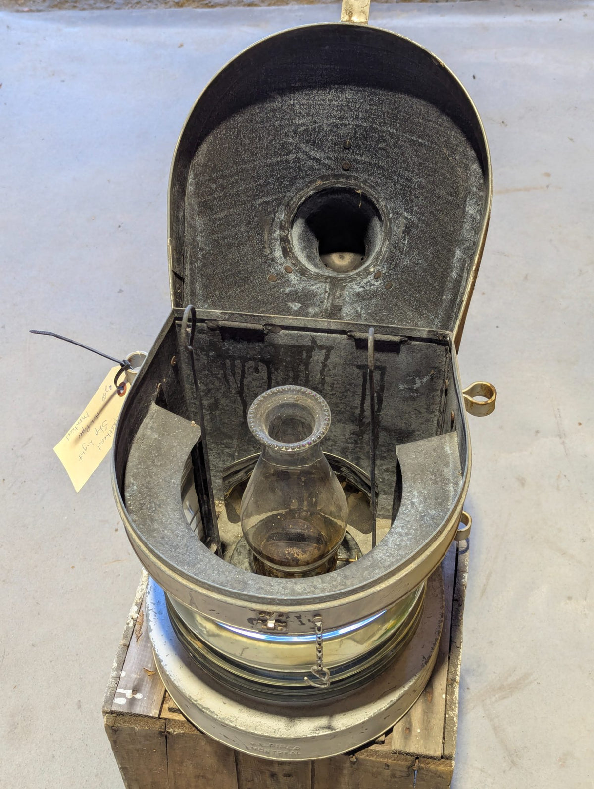 Vintage H.L. Piper Montreal Ship Masthead Navigation Light and Housing